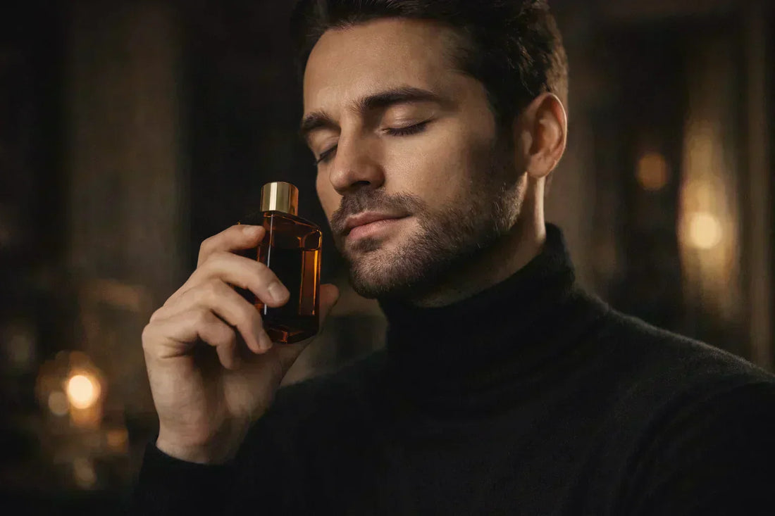 Pour affirmer son style en saison froide, focus sur des parfums homme hiver boisés, cuirés et épicés