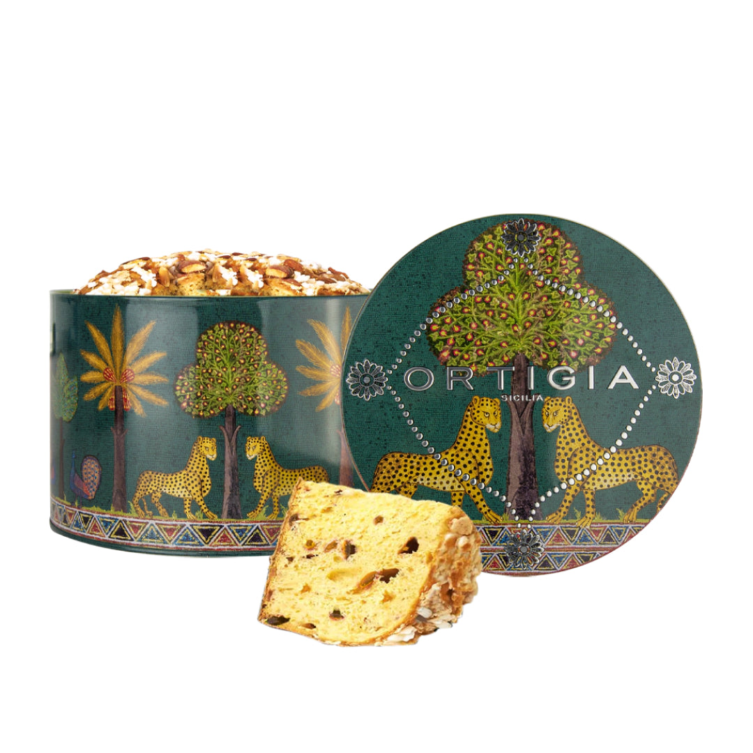 Mandarin Cake Veneziana in Green Tin